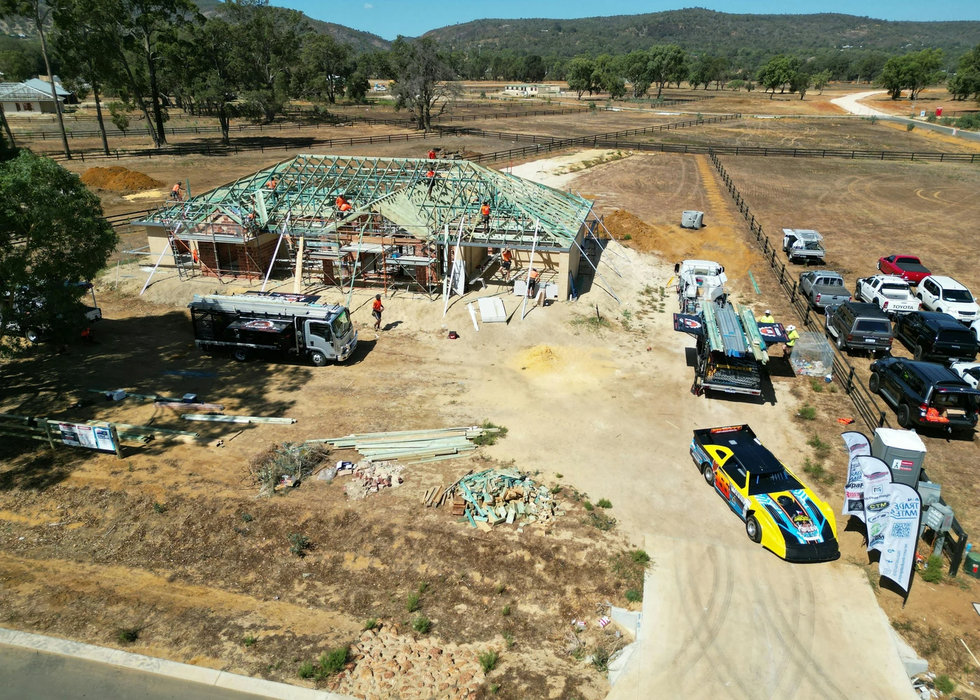 B&P Carpentry team working on a construction project