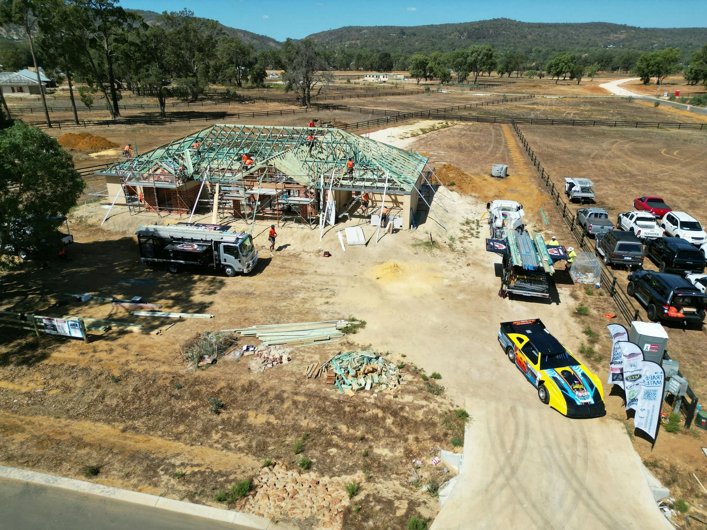 B&P Carpentry team working on a construction project