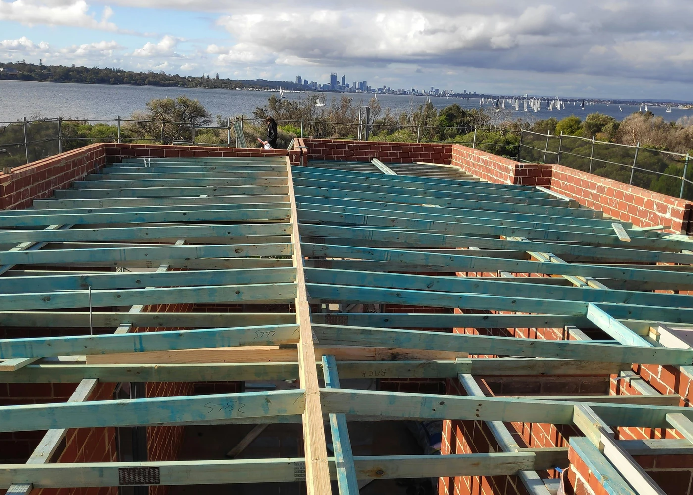 B&P Carpentry team working on a construction project