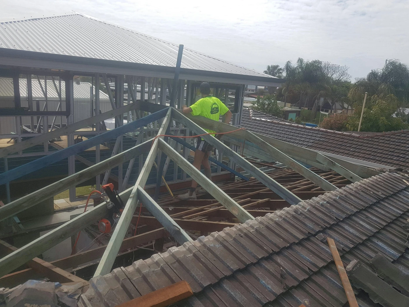 B&P Carpentry team working on a construction project