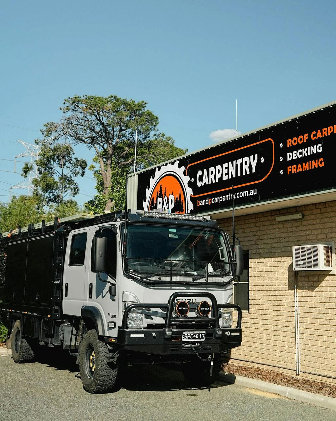 B&P Carpentry team working on a construction project