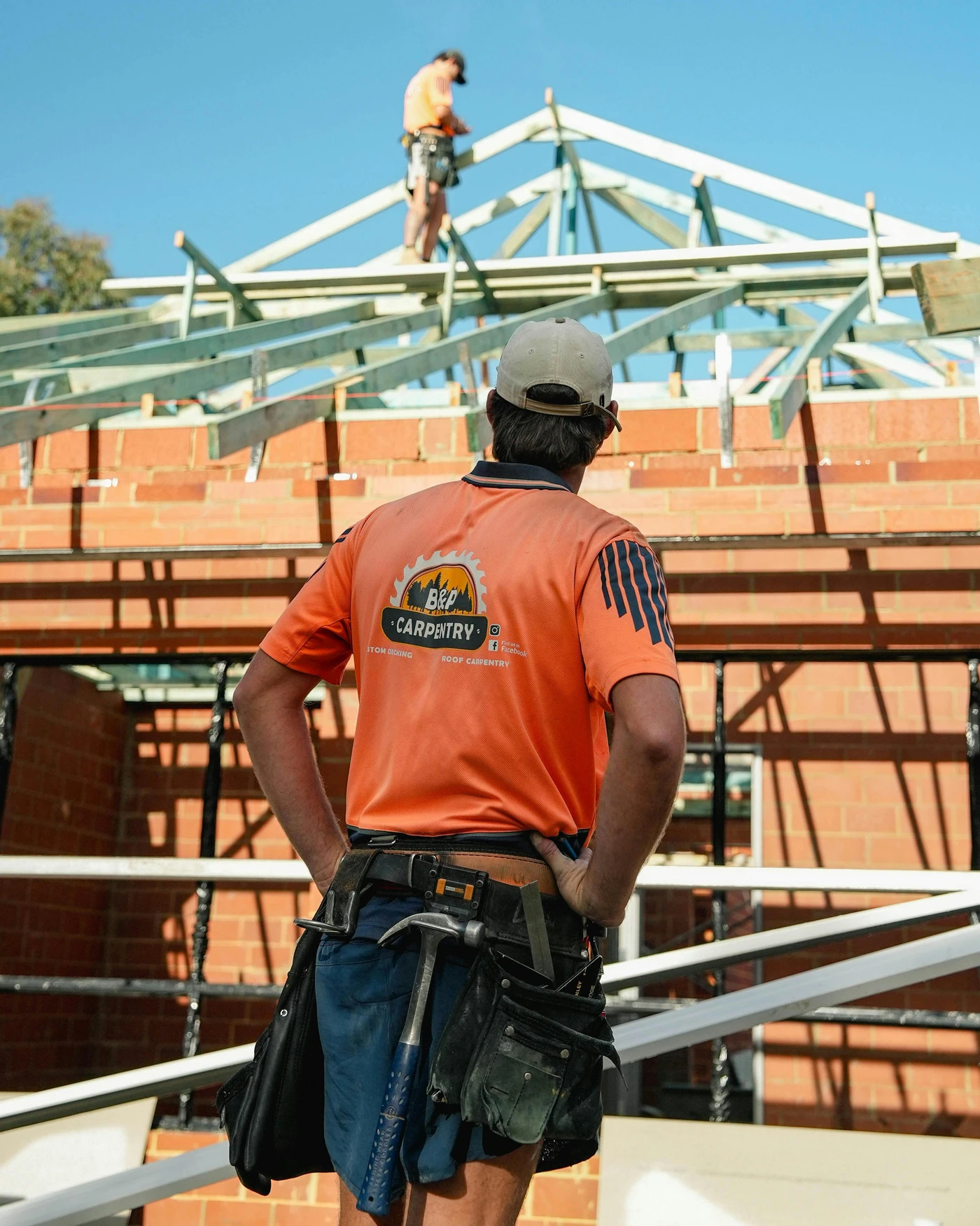 B&P Carpentry team working on a construction project