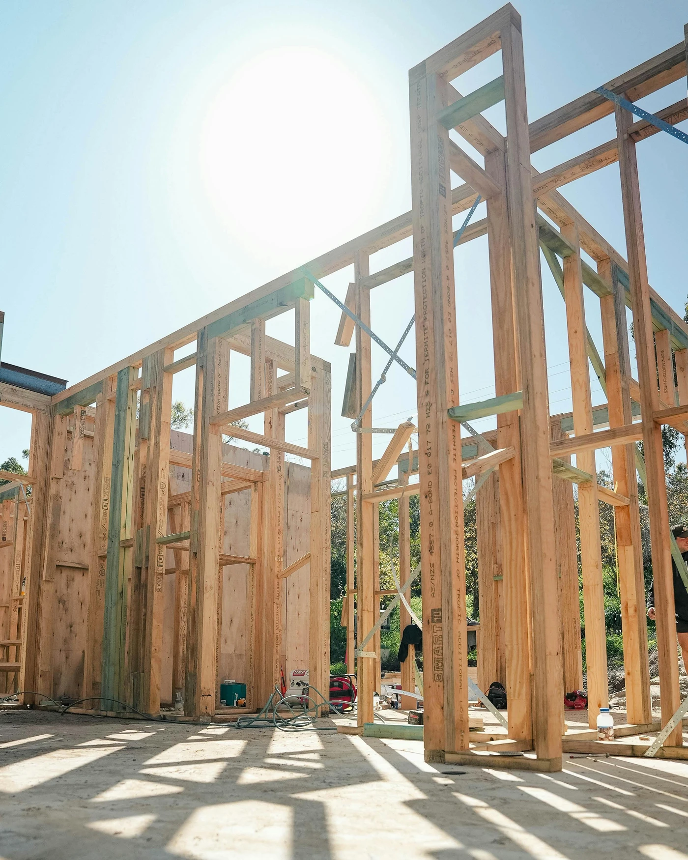 B&P Carpentry team working on a construction project